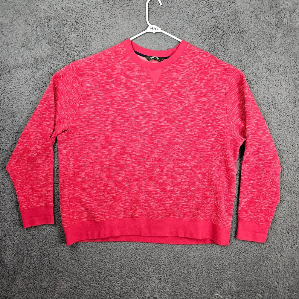 Orvis Mens XL Red Space Dye Crewneck Sweatshirt Long Sleeve Pullover